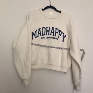 MADHAPPY CAMPUS FLEECE CREWNECK in color Optic